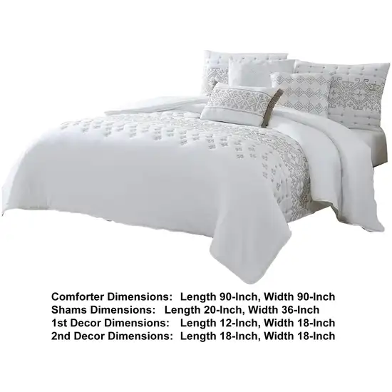 Lance 6 Piece Microfiber Queen Quilt Comforter Set, The Urban Port Photo 5