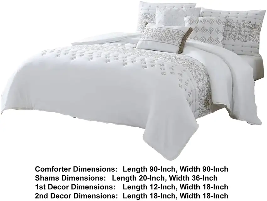 Lance 6 Piece Microfiber Queen Quilt Comforter Set, The Urban Port Photo 5