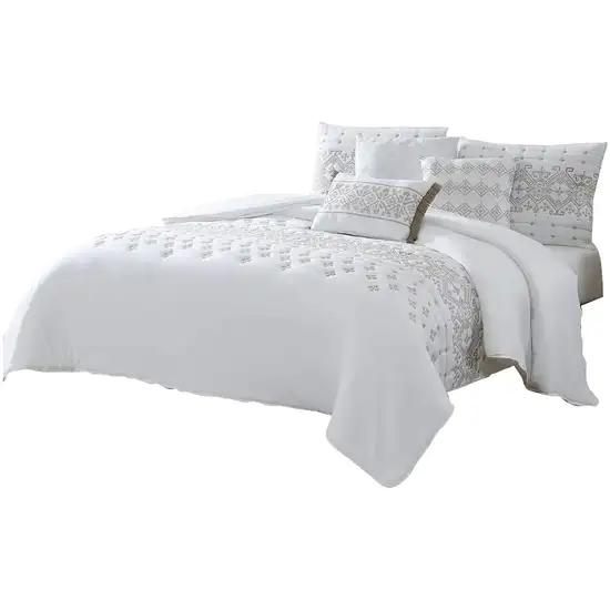 Lance 6 Piece Microfiber Queen Quilt Comforter Set, The Urban Port Photo 1