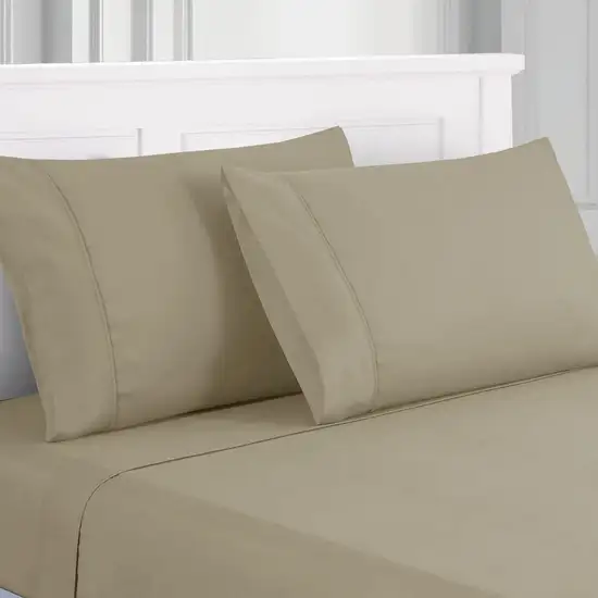 Lanester 4 Piece Full Size Deep Pocket Sheet Set The Urban Port, Taupe Gray Photo 4