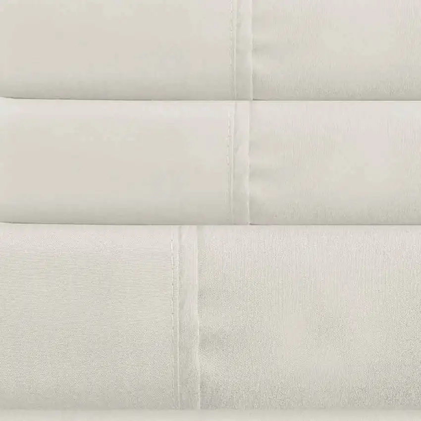 Lanester 3 Piece Polyester Twin Size Sheet Set The Urban Port, White Photo 2