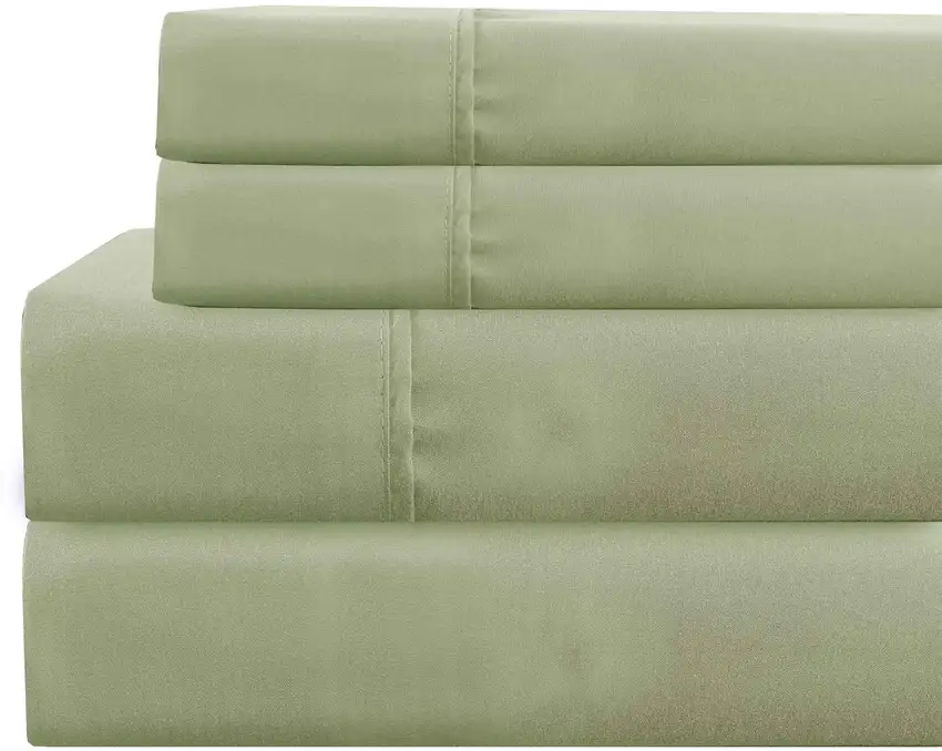 Lanester 4 Piece Queen Size Deep Pocket Sheet Set The Urban Port, Sage Green Photo 1
