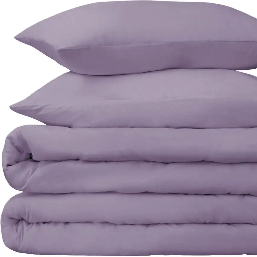 Lavender King Cotton Washable Duvet Cover Set With Two Shams Photo 3