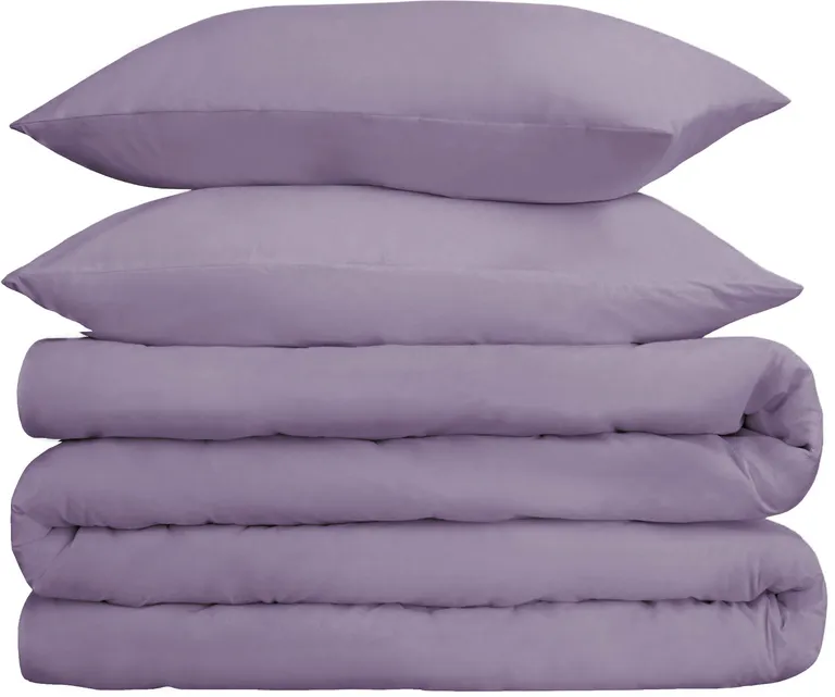 Lavender Queen Cotton Washable Duvet Cover Set With Two Shams Photo 3