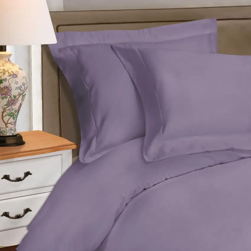 Lavender Queen Cotton Washable Duvet Cover Set With Two Shams Photo 5