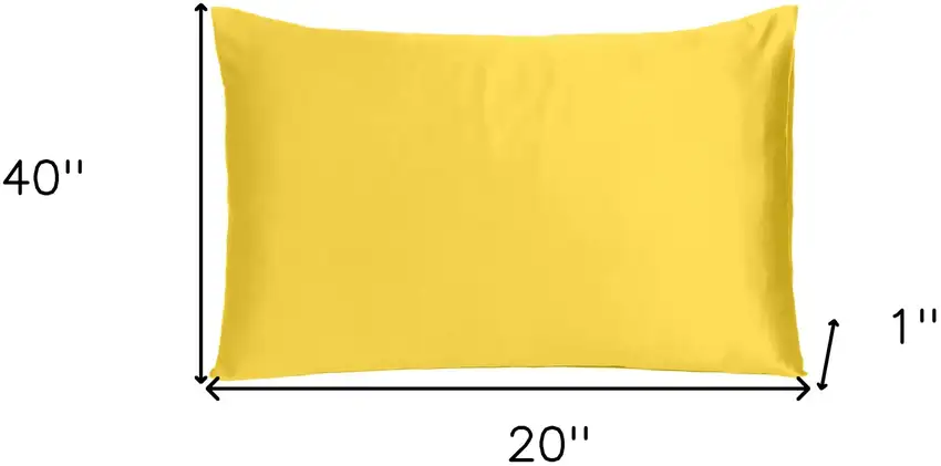 Lemon Dreamy Set Of 2 Silky Satin King Pillowcases Photo 8