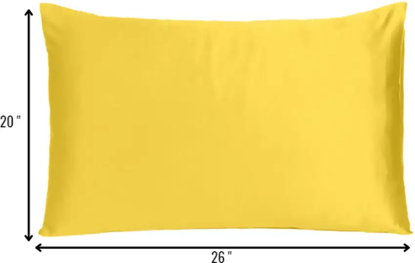 Lemon Dreamy Set Of 2 Silky Satin Standard Pillowcases Photo 8
