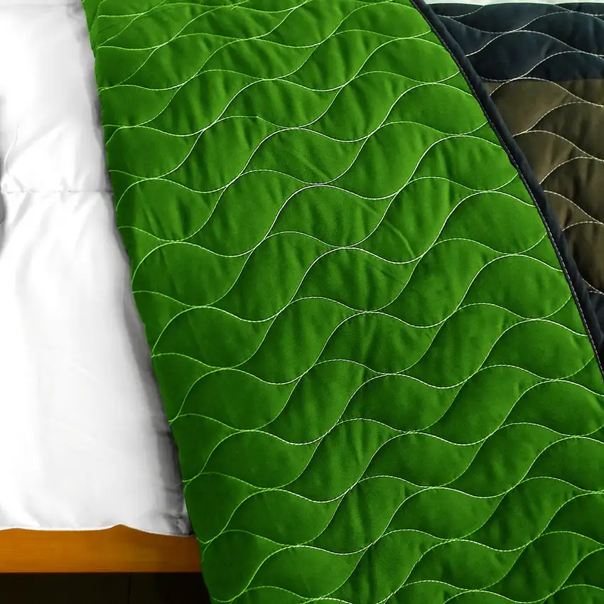 Lemon Tree -  3PC Vermicelli-Quilted Patchwork Quilt Set (Full/Queen Size) Photo 3