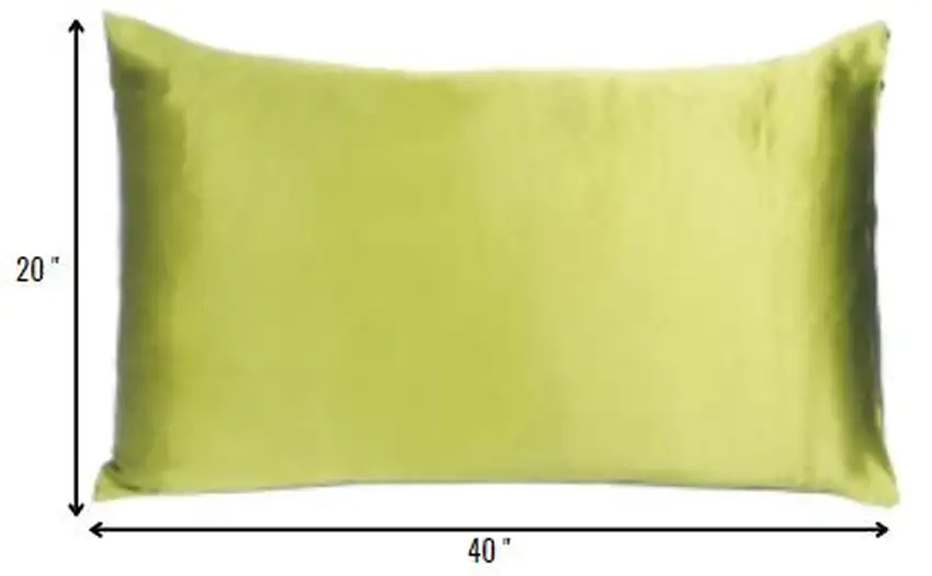 Lemongrass Dreamy Set Of 2 Silky Satin King Pillowcases Photo 8