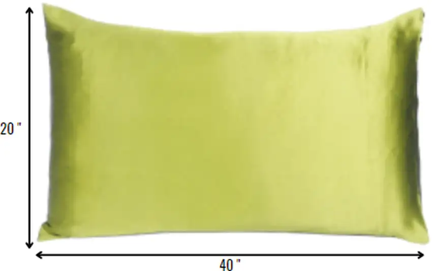 Lemongrass Dreamy Set Of 2 Silky Satin King Pillowcases Photo 8