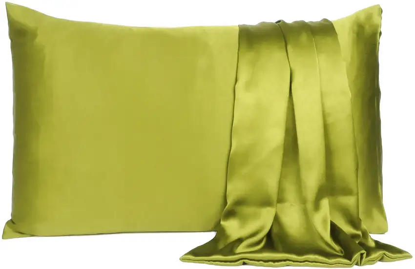 Lemongrass Dreamy Set Of 2 Silky Satin King Pillowcases Photo 1