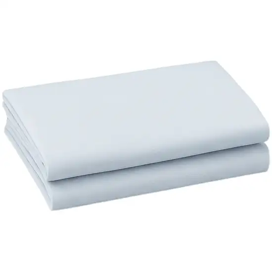 Light Blue Cotton King Pillowcases Photo 2