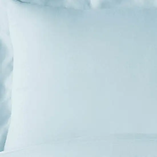 Light Blue King Rayon Washable Duvet Cover Set Photo 6