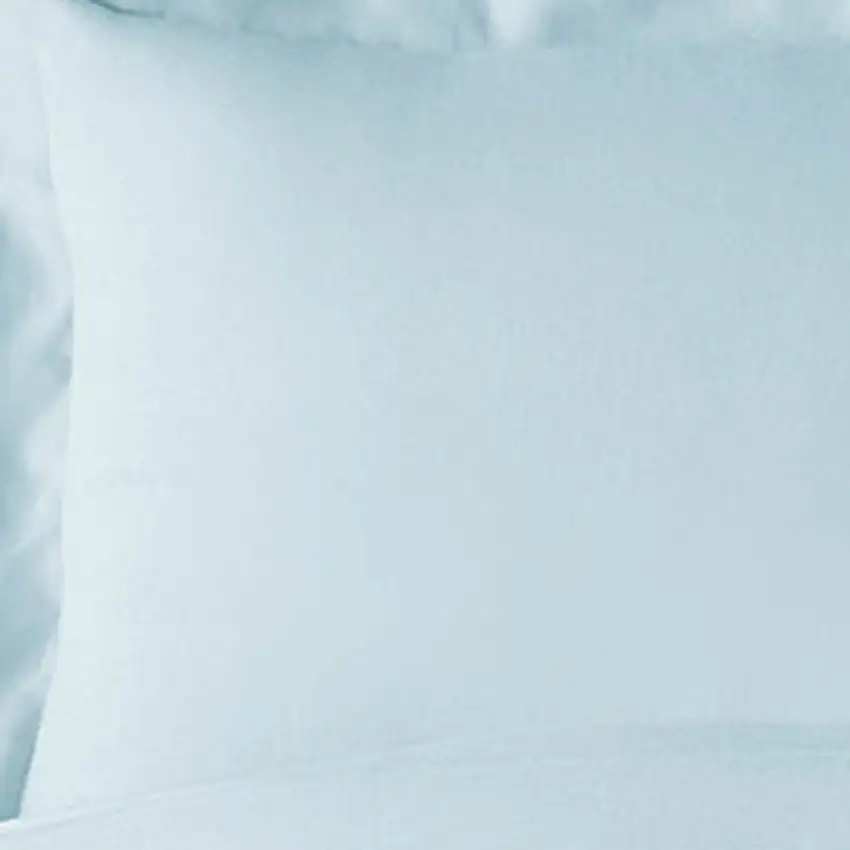 Light Blue King Rayon Washable Duvet Cover Set Photo 6