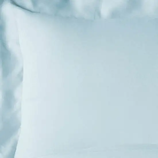 Light Blue King Rayon Washable Duvet Cover Set Photo 9