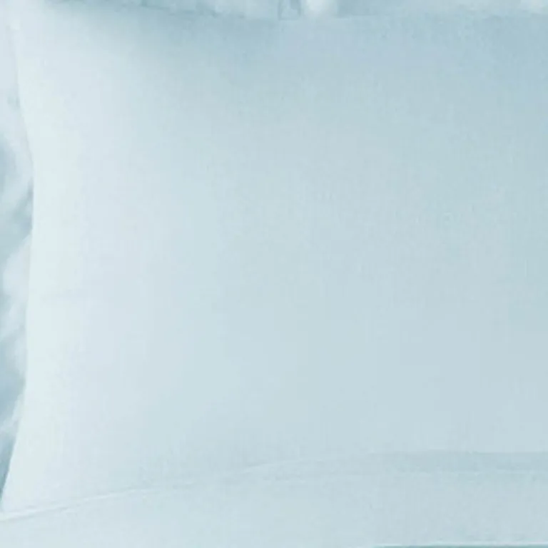 Light Blue King Rayon Washable Duvet Cover Set Photo 4