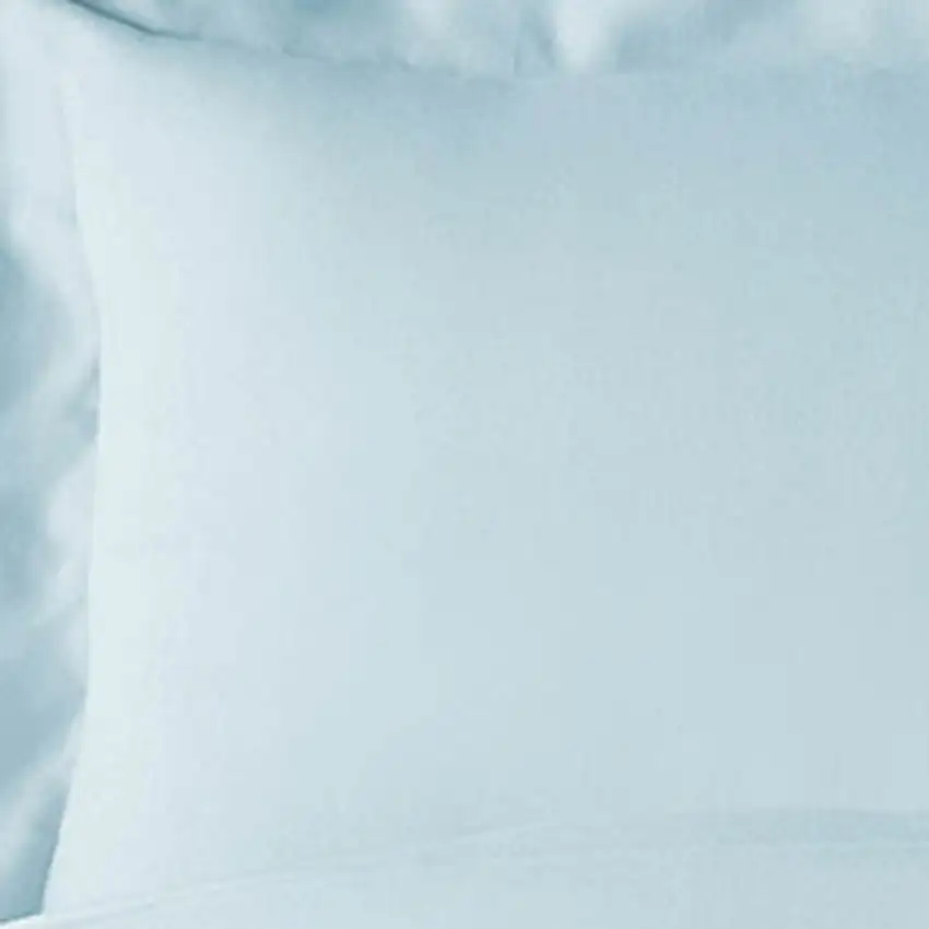 Light Blue King Rayon Washable Duvet Cover Set Photo 7