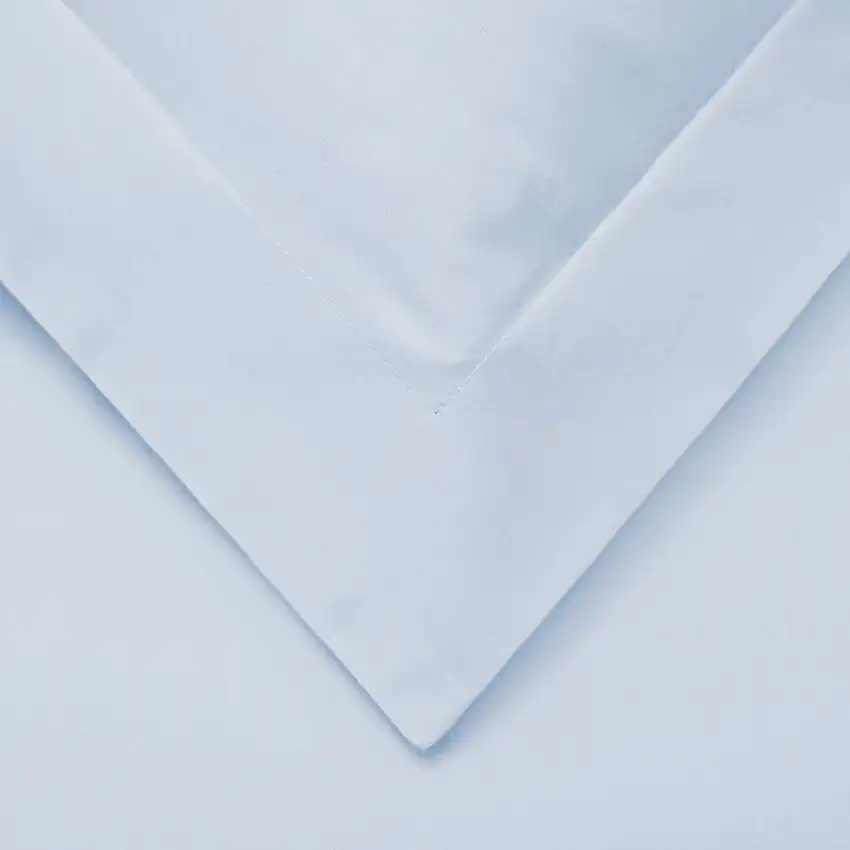 Light Blue Queen Cotton Blend 1000 Thread Count Washable Duvet Cover Set Photo 2