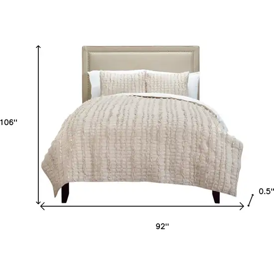 Light Blush King 100% Cotton 300 Thread Count Machine Washable Down Alternative Comforter Photo 5