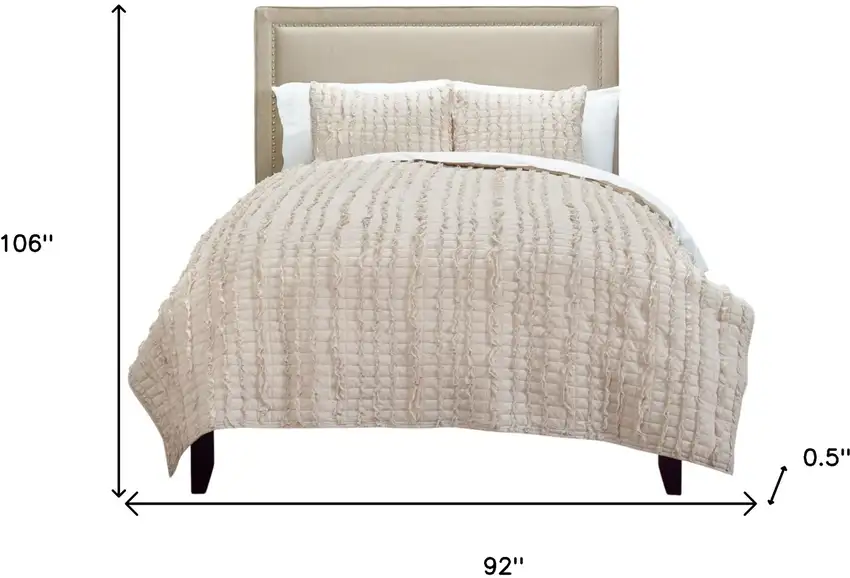 Light Blush King 100% Cotton 300 Thread Count Machine Washable Down Alternative Comforter Photo 5