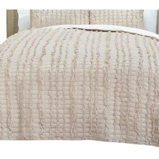 Light Blush King 100% Cotton 300 Thread Count Machine Washable Down Alternative Comforter Photo 4