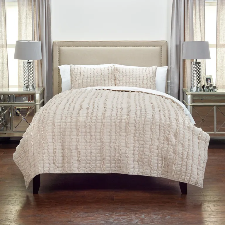 Light King 100% Cotton 300 Thread Count Machine Washable Down Alternative Comforter Photo 3