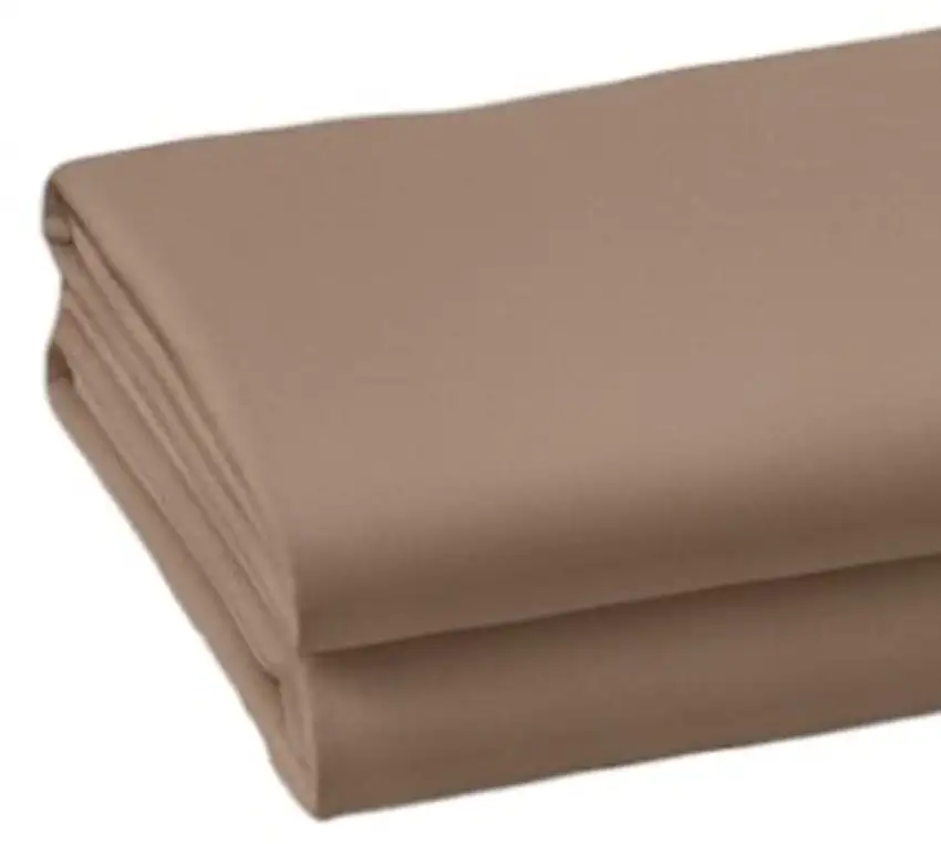 Set of Two Light Brown Cotton Queen Pillowcases Photo 4