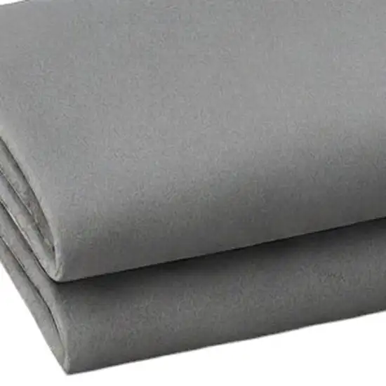 Set of Two Light Gray Cotton King Pillowcases Photo 6