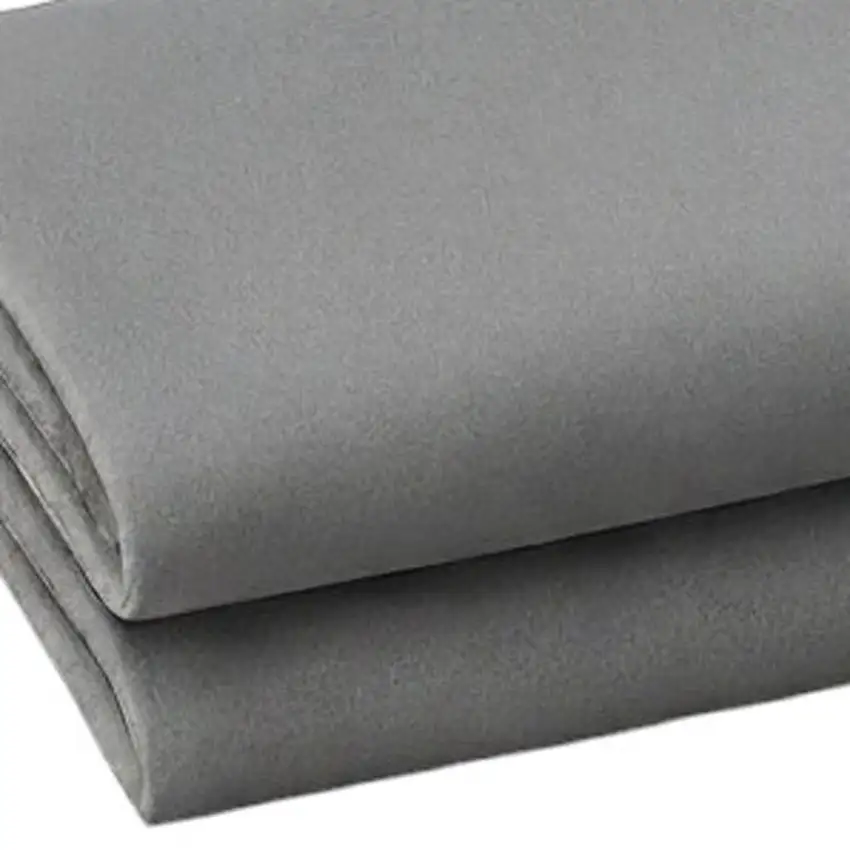 Set of Two Light Gray Cotton King Pillowcases Photo 6