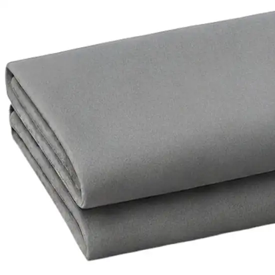 Set of Two Light Gray Cotton King Pillowcases Photo 3