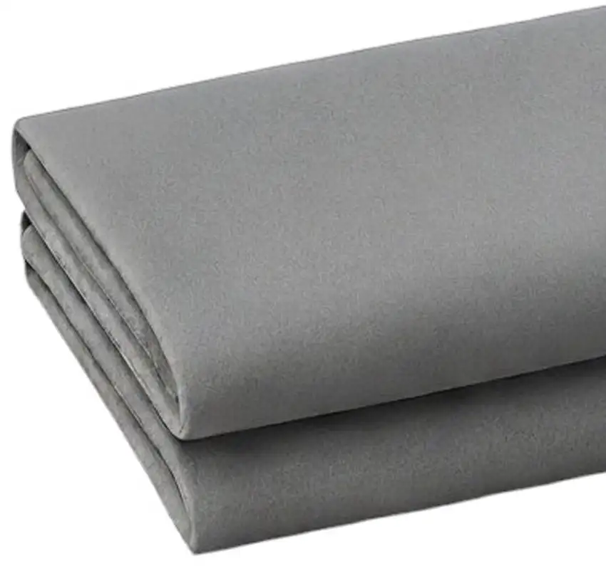 Set of Two Light Gray Cotton King Pillowcases Photo 3