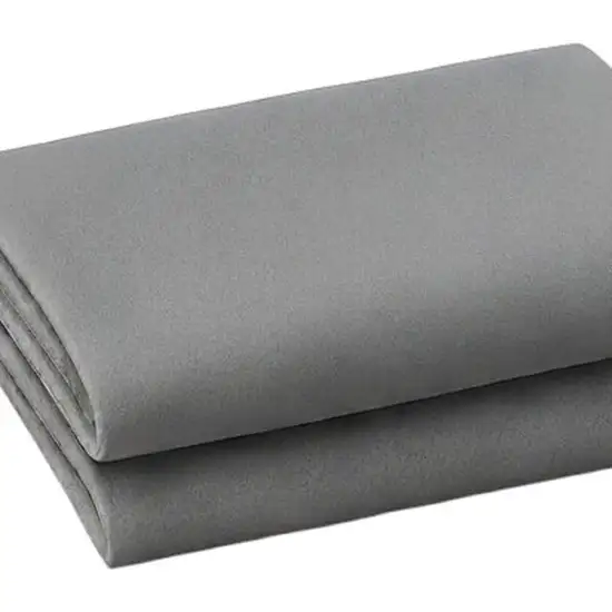 Set of Two Light Gray Cotton King Pillowcases Photo 4