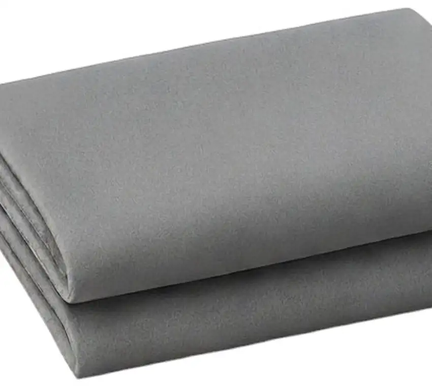 Set of Two Light Gray Cotton King Pillowcases Photo 4