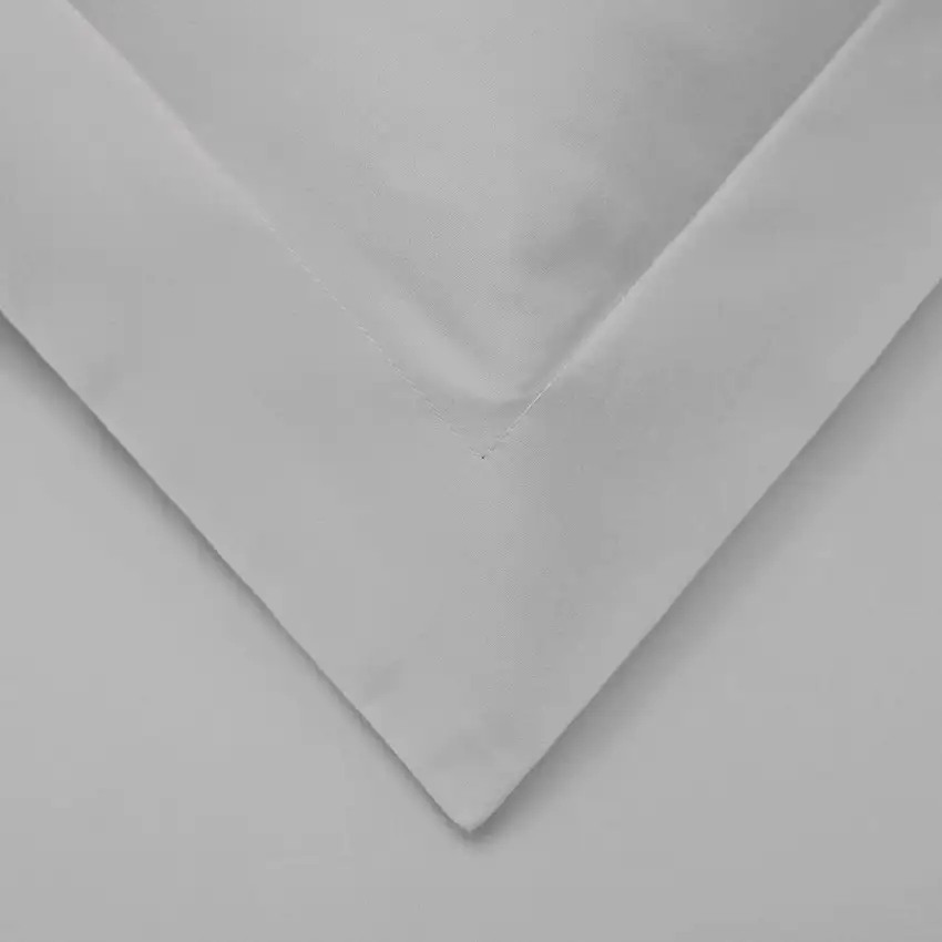 Light Gray King Cotton Blend 1000 Thread Count Washable Duvet Cover Set Photo 3