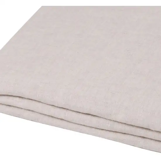 Light Gray Linen King Flat Sheet Photo 4