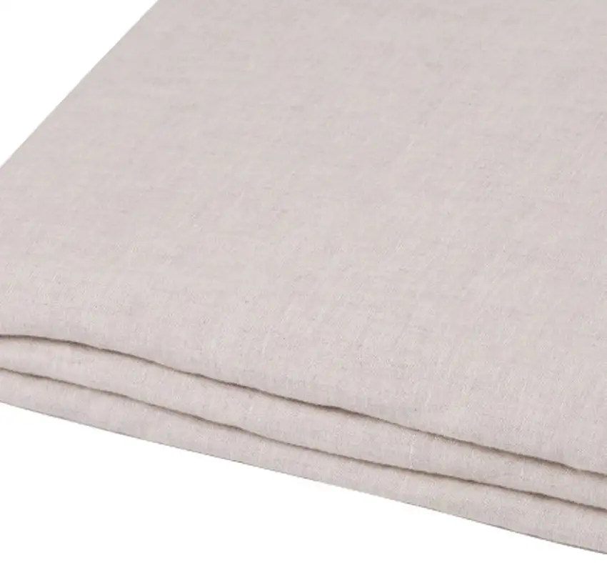 Light Gray Linen King Flat Sheet Photo 4