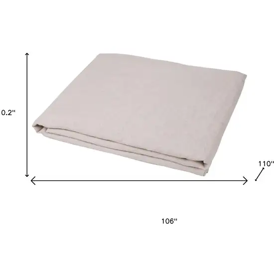 Light Gray Linen King Flat Sheet Photo 6