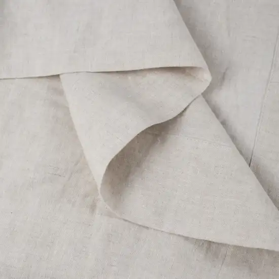 Light Gray Linen Twin Flat Sheet Photo 7