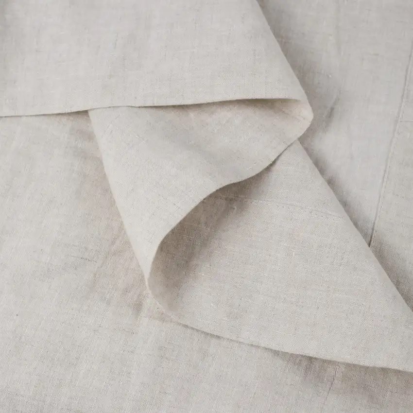 Light Gray Linen Twin Flat Sheet Photo 7