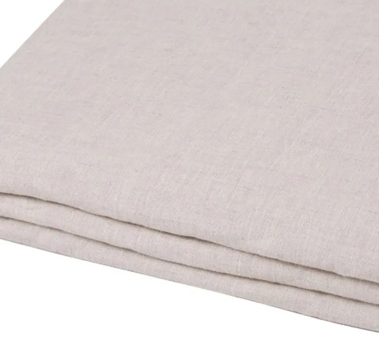 Light Gray Linen Twin Flat Sheet Photo 4