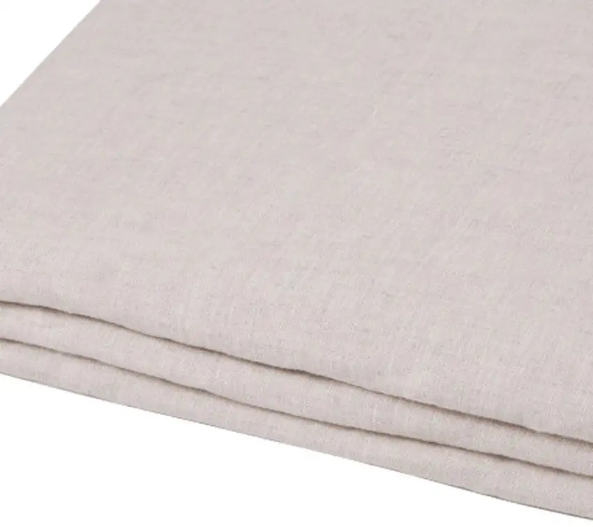 Light Gray Linen Twin Flat Sheet Photo 4