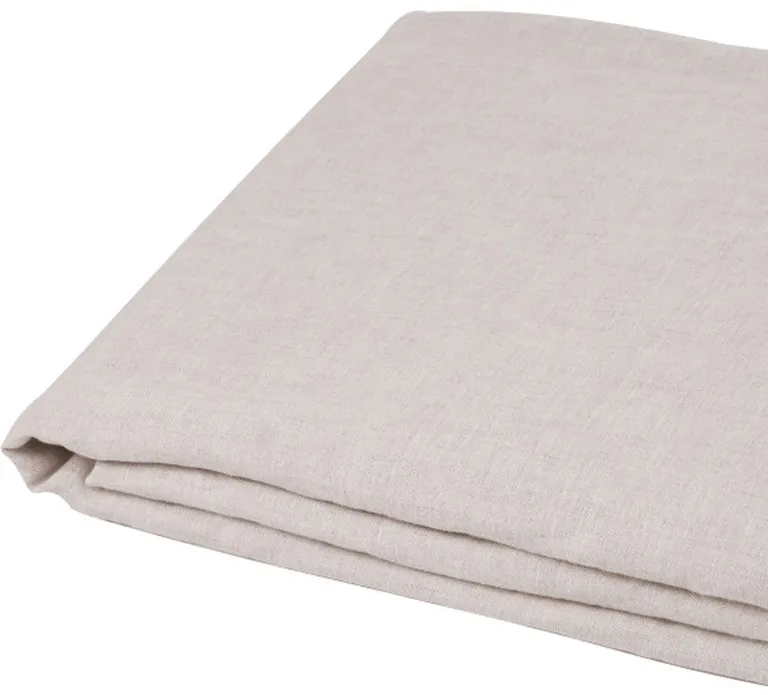 Light Gray Linen Twin Flat Sheet Photo 3