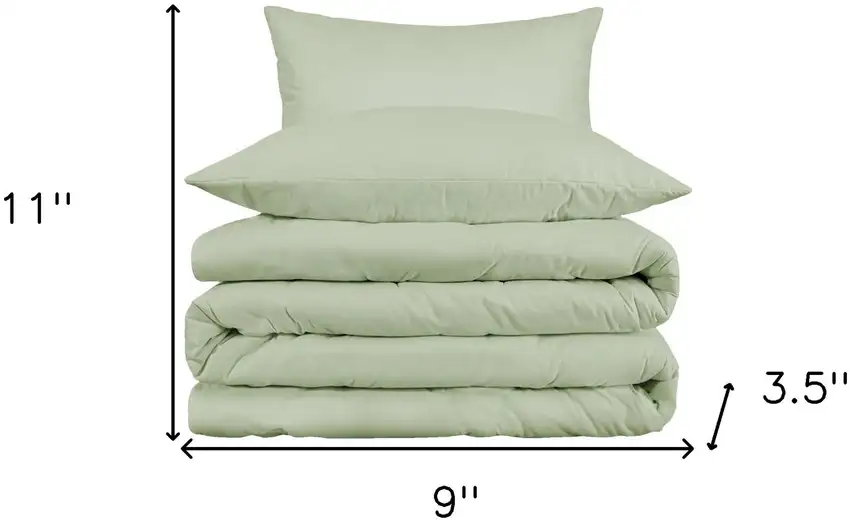 Light Green Queen Cotton Blend 1000 Thread Count Washable Duvet Cover Set Photo 7