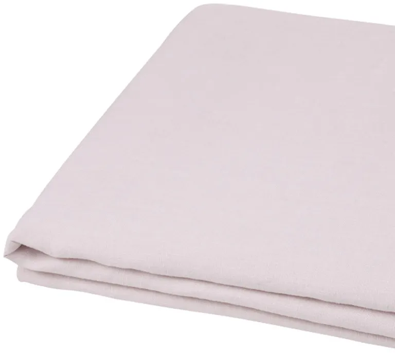 Light Pink Linen Full Double Flat Sheet Photo 4