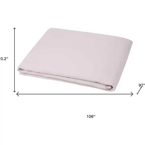 Light Pink Linen Full Double Flat Sheet Photo 7