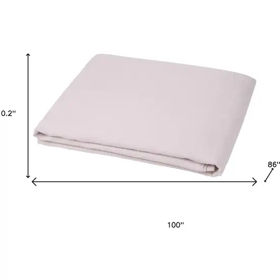 Light Pink Linen Twin Flat Sheet Photo 7