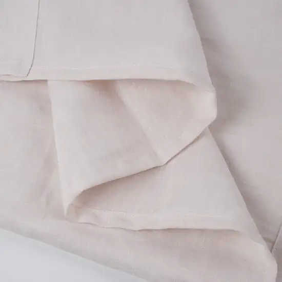 Light Pink Linen Twin Flat Sheet Photo 5