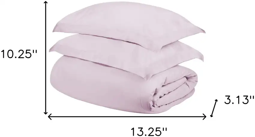 Lilac King Cotton Blend 400 Thread Count Washable Duvet Cover Set Photo 4