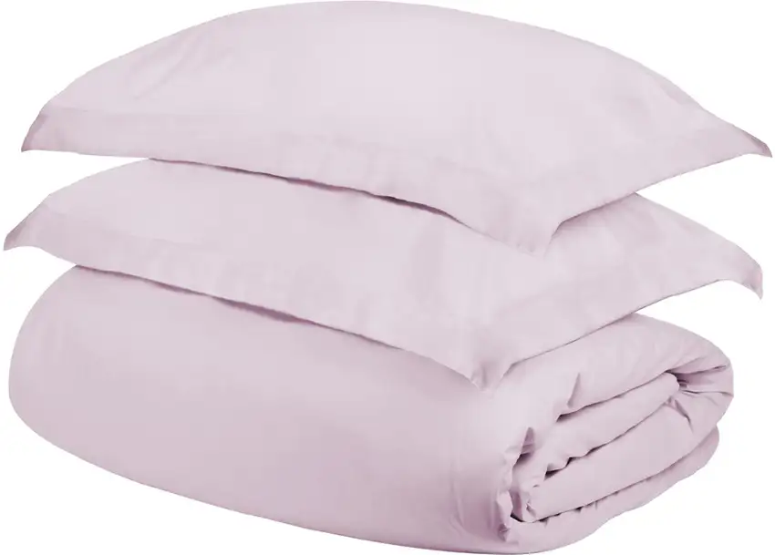 Lilac King Cotton Blend 400 Thread Count Washable Duvet Cover Set Photo 1