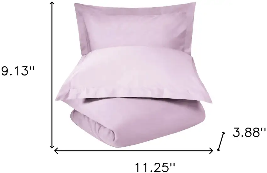 Lilac King 100% Cotton 300 Thread Count Washable Duvet Cover Set Photo 6